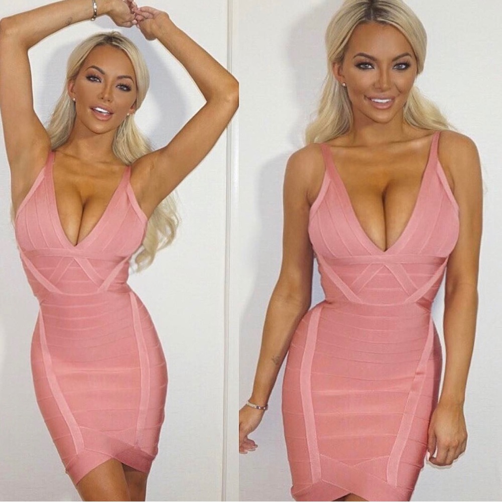 Valiant Pink Bandage Dress (S)